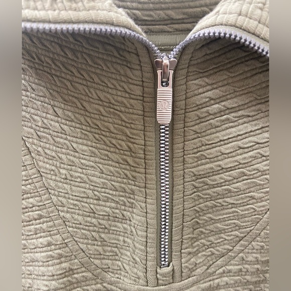 Lululemon Textured 1/2 Zip Pullover - Rosemary Geen - Picture 5 of 6
